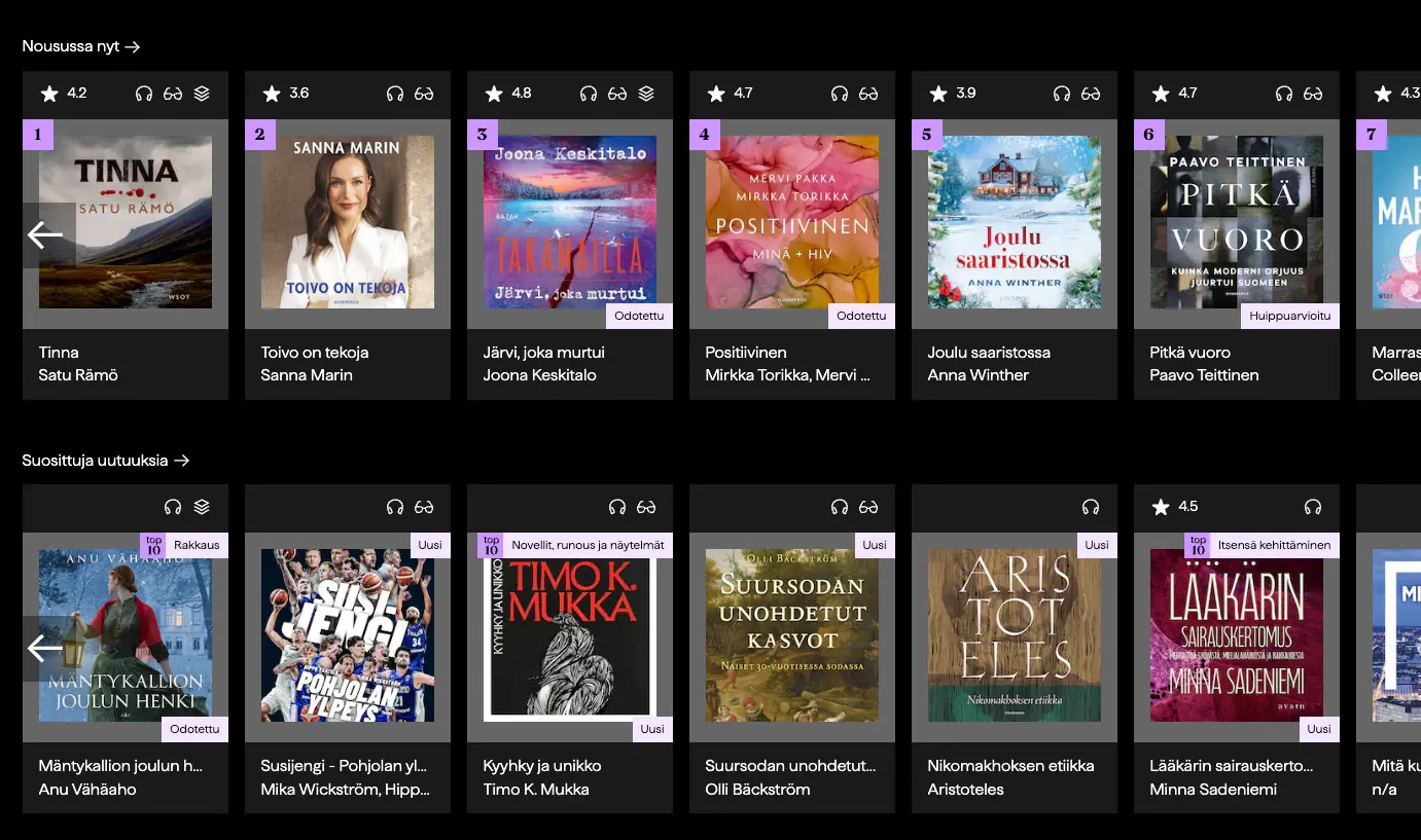 Bookbeatin tietokirjoja