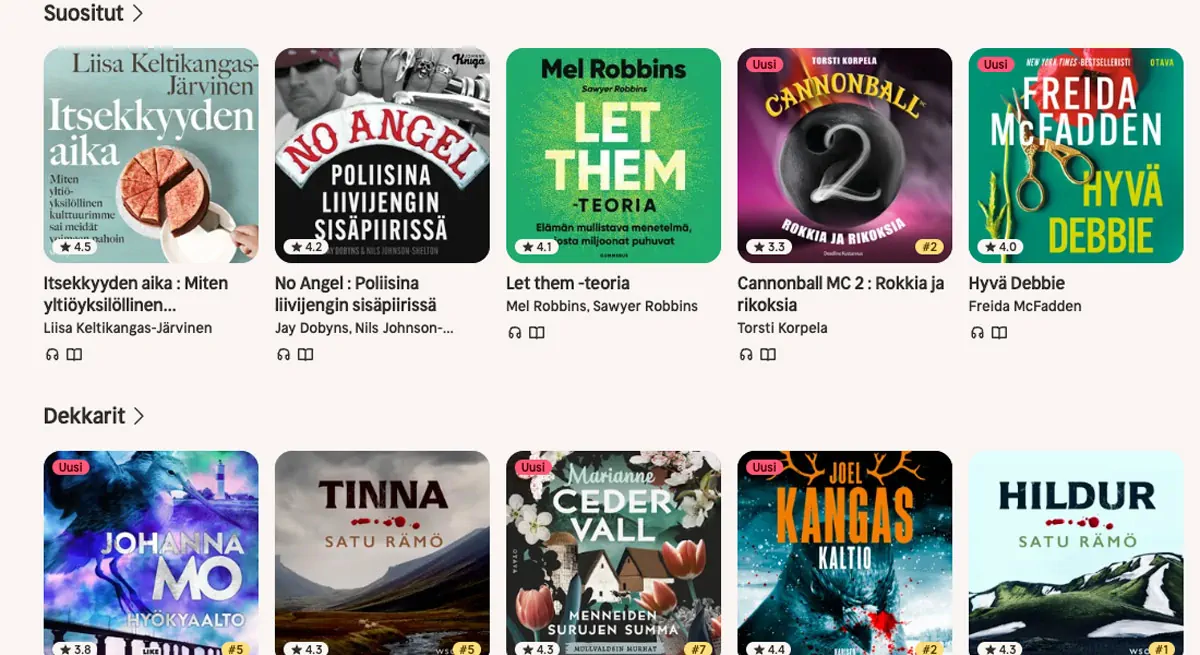 Bookbeatin tietokirjoja